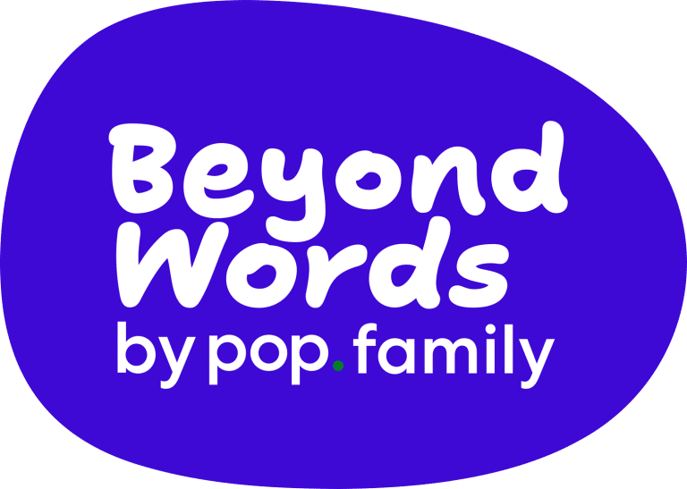 Beyond Words By Pop Family Podcast Logo