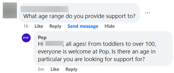 What age range do you provide support to?