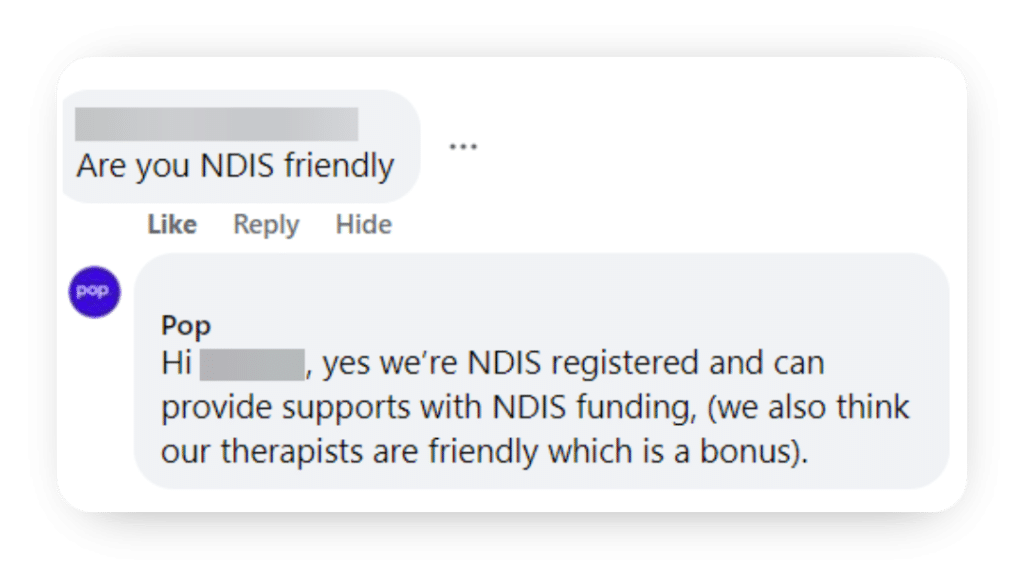 Are you NDIS friendly?
